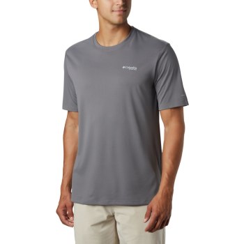 Columbia PFG Zero Rules Short Sleeve, Camiseta Grises Para Hombre | 370849-UQT